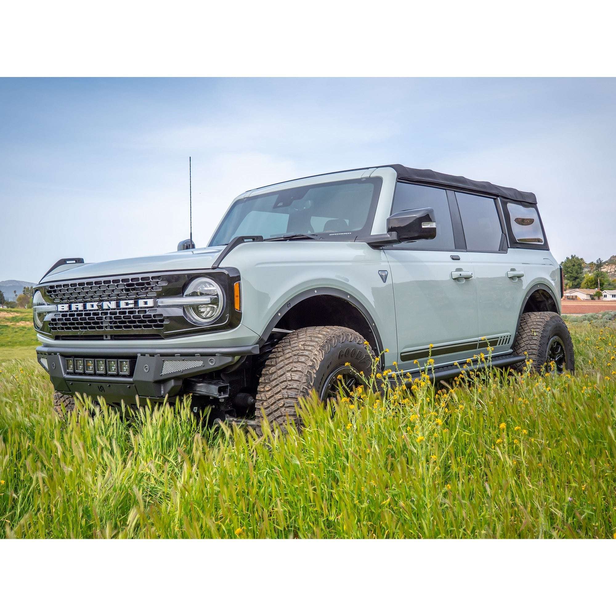 2021+ Ford Bronco Baja Tubular Front Bumper & Skid Plate - Turn Offroad
