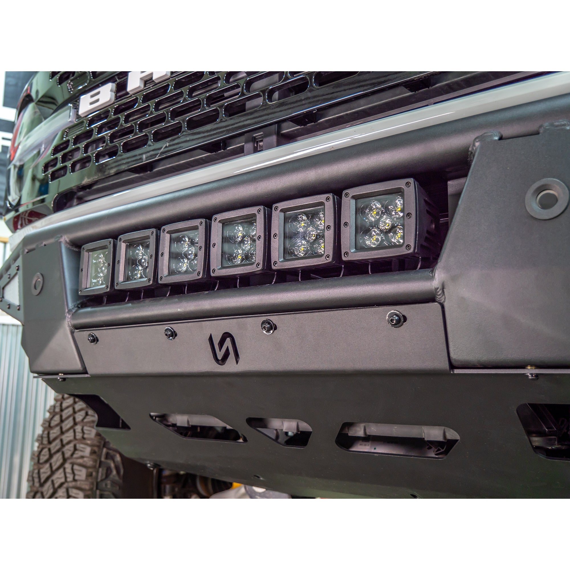 2021+ Ford Bronco Baja Tubular Front Bumper & Skid Plate - Turn Offroad