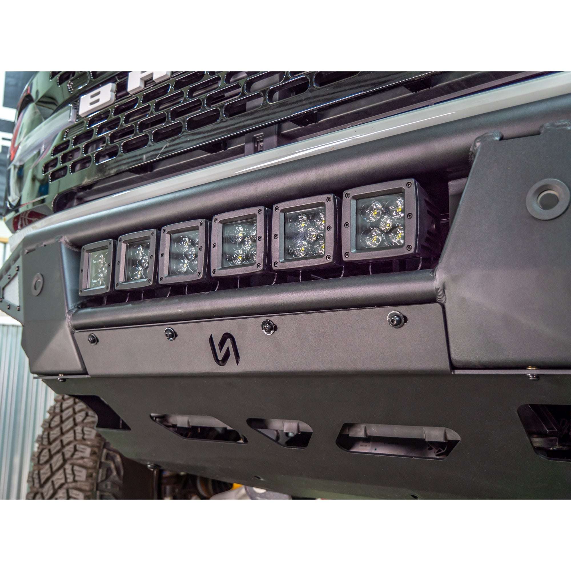 2021+ Ford Bronco Baja Tubular Front Bumper & Skid Plate - Turn Offroad