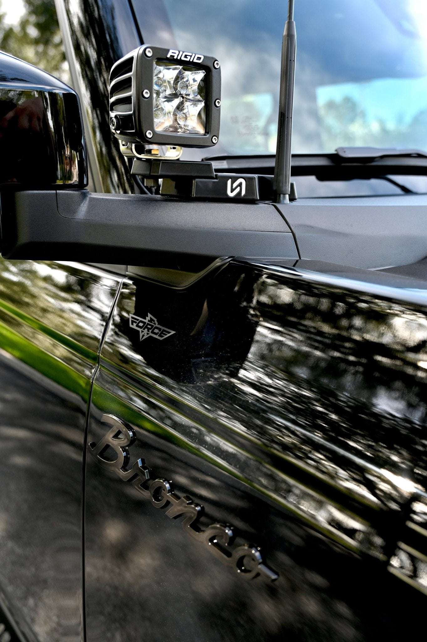 2021+ Ford Bronco Billet Mirror Light Mount (Pair) - Turn Offroad