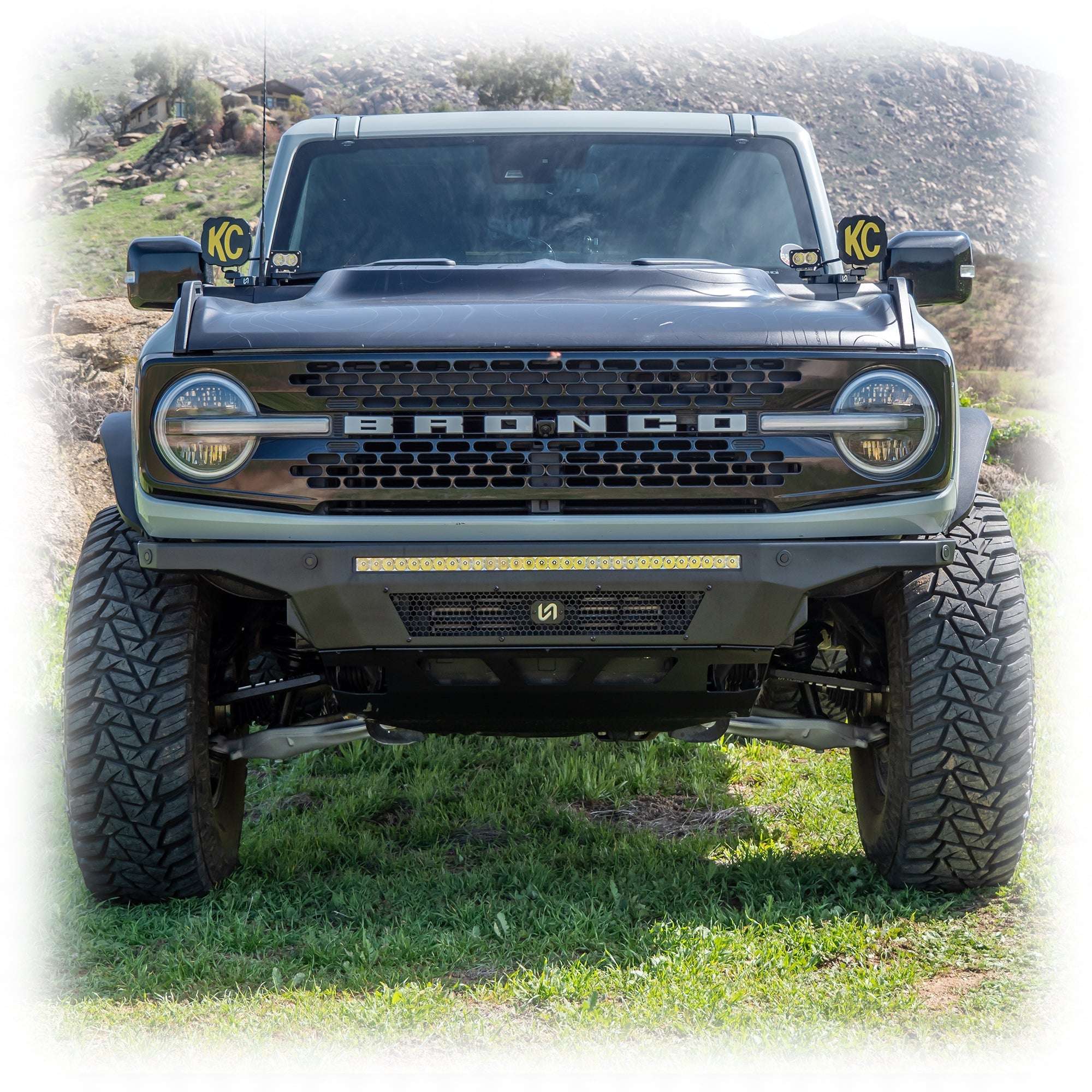 2021+ Ford Bronco Hyperlyte Front Bumper & Skid Plate - Turn Offroad
