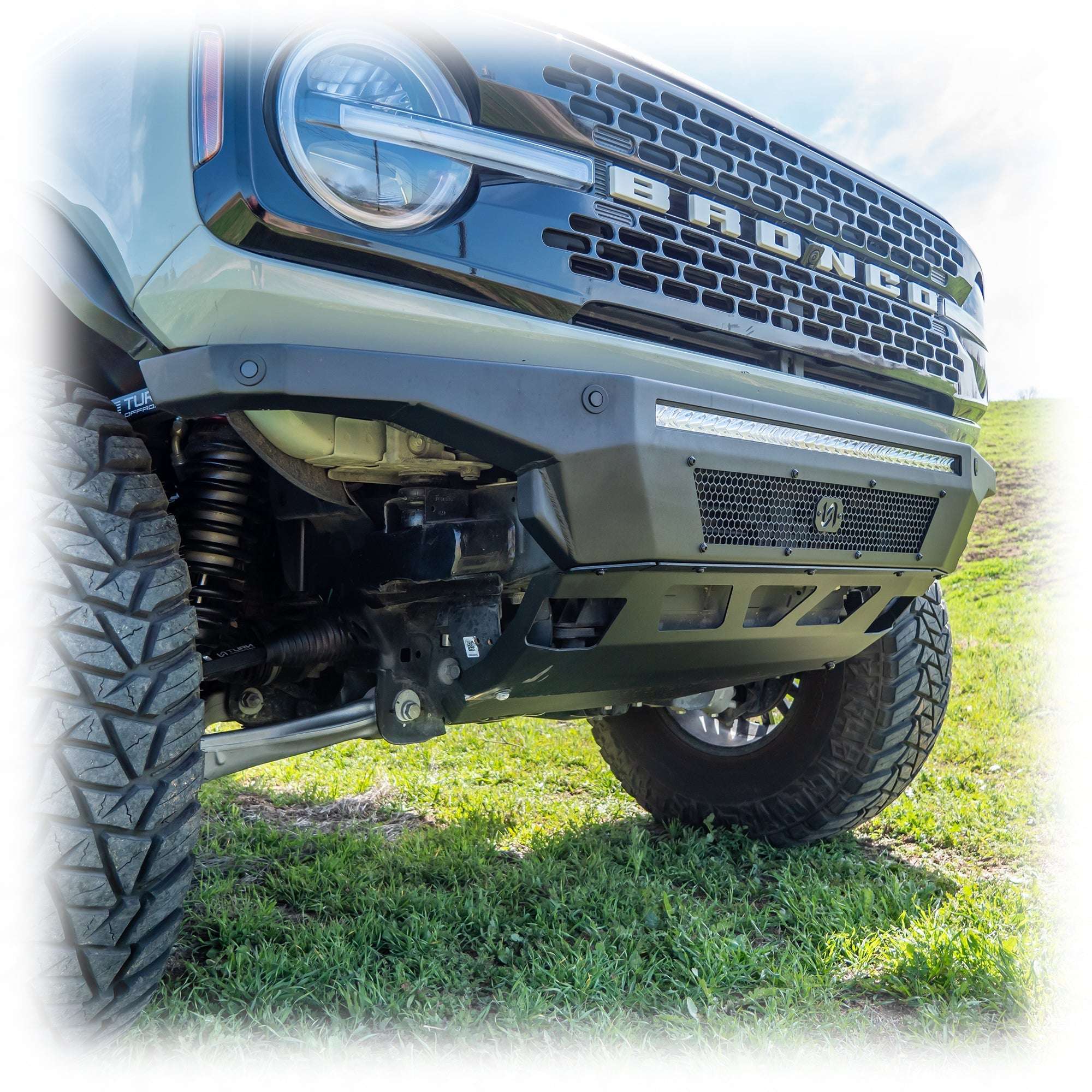 2021+ Ford Bronco Hyperlyte Front Bumper & Skid Plate - Turn Offroad