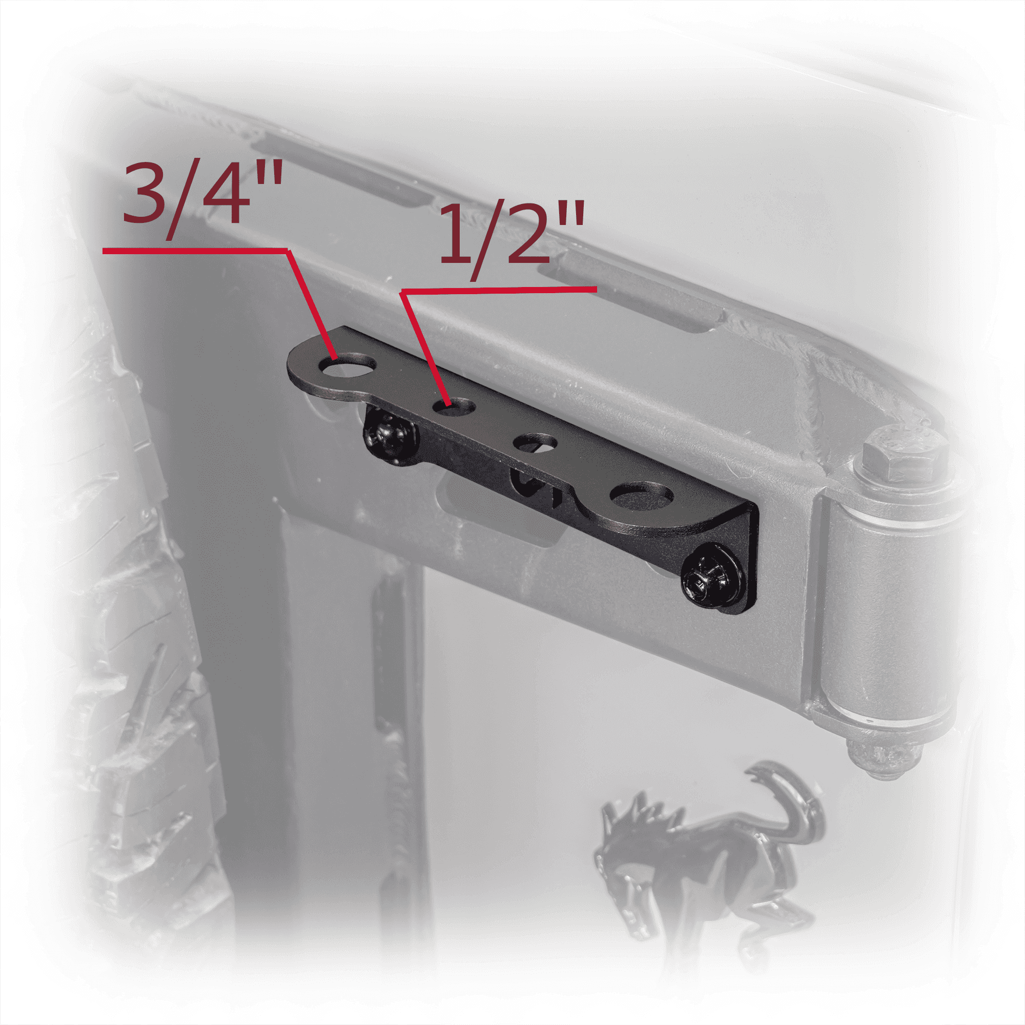 2021+ Ford Bronco Tailgate Hinge Antenna/Whip Mount - Turn Offroad