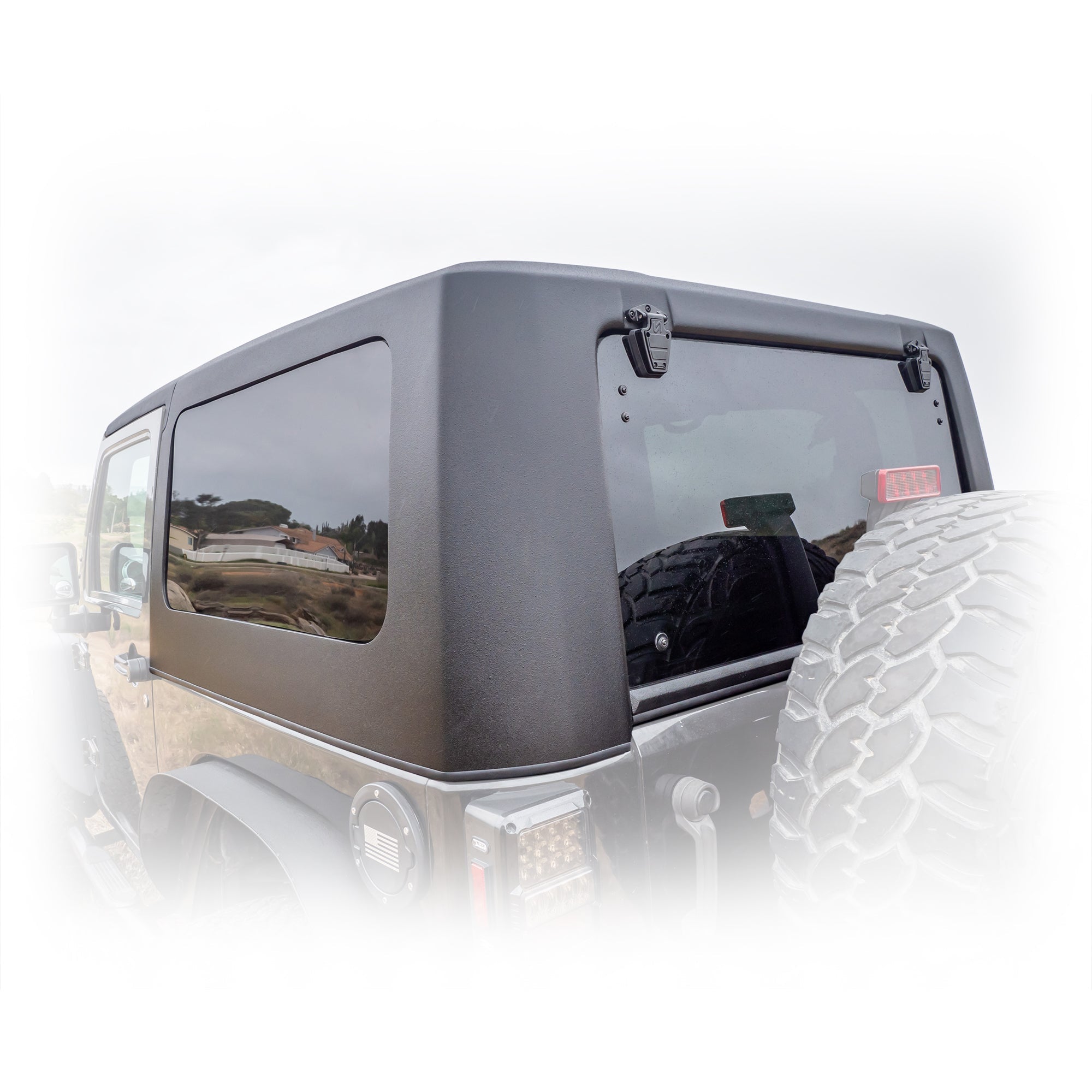Jeep JK 2‑Door Squareback 2‑Piece Hard Top | 2007–2018 - Turn Offroad