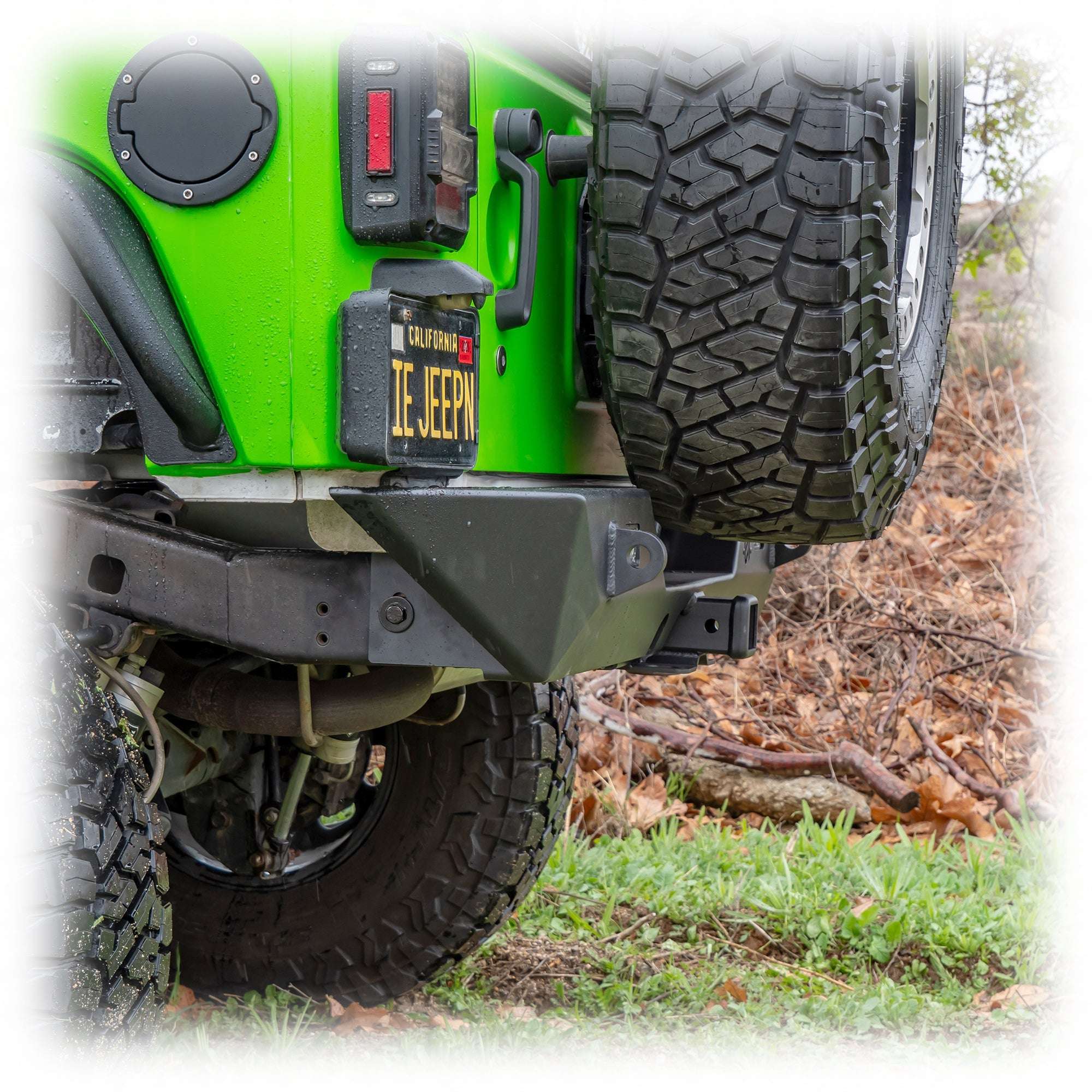 Jeep JK Rear Bumper with LED Pod Lights & Hitch Receiver | 2007–2018 - Turn Offroad