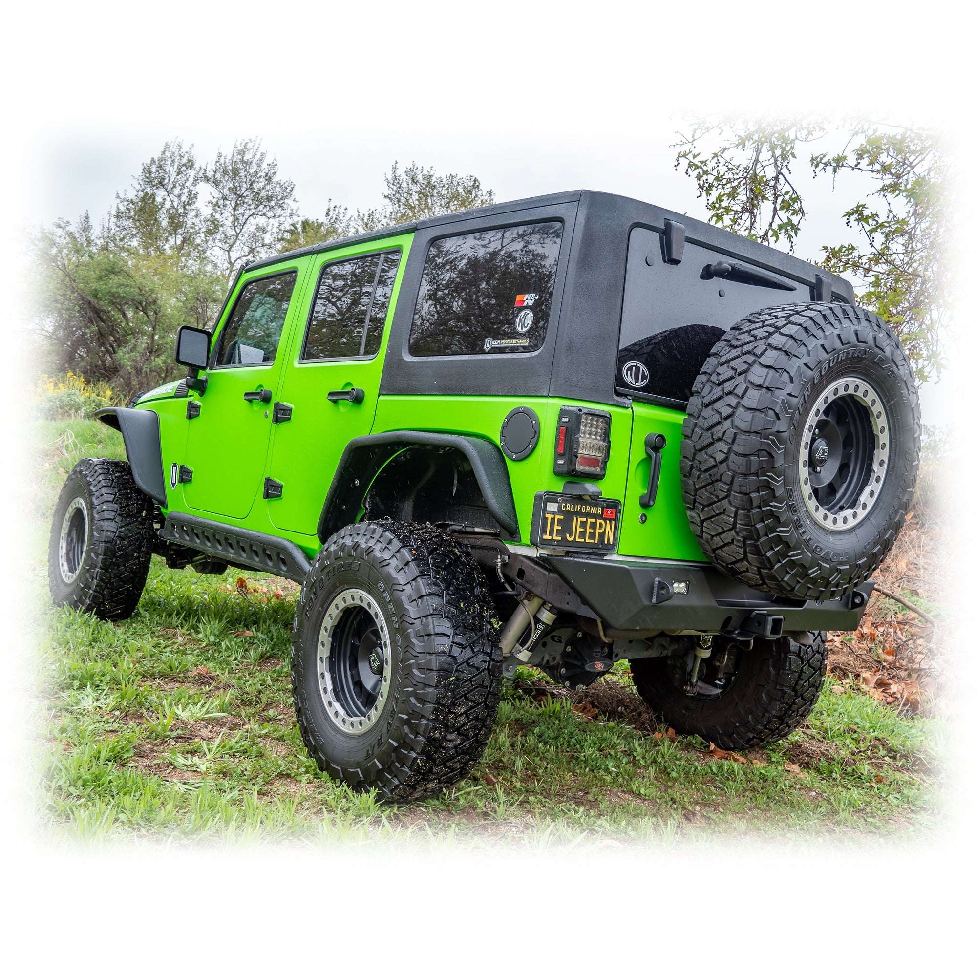 Jeep JK Rear Bumper with LED Pod Lights & Hitch Receiver | 2007–2018 - Turn Offroad