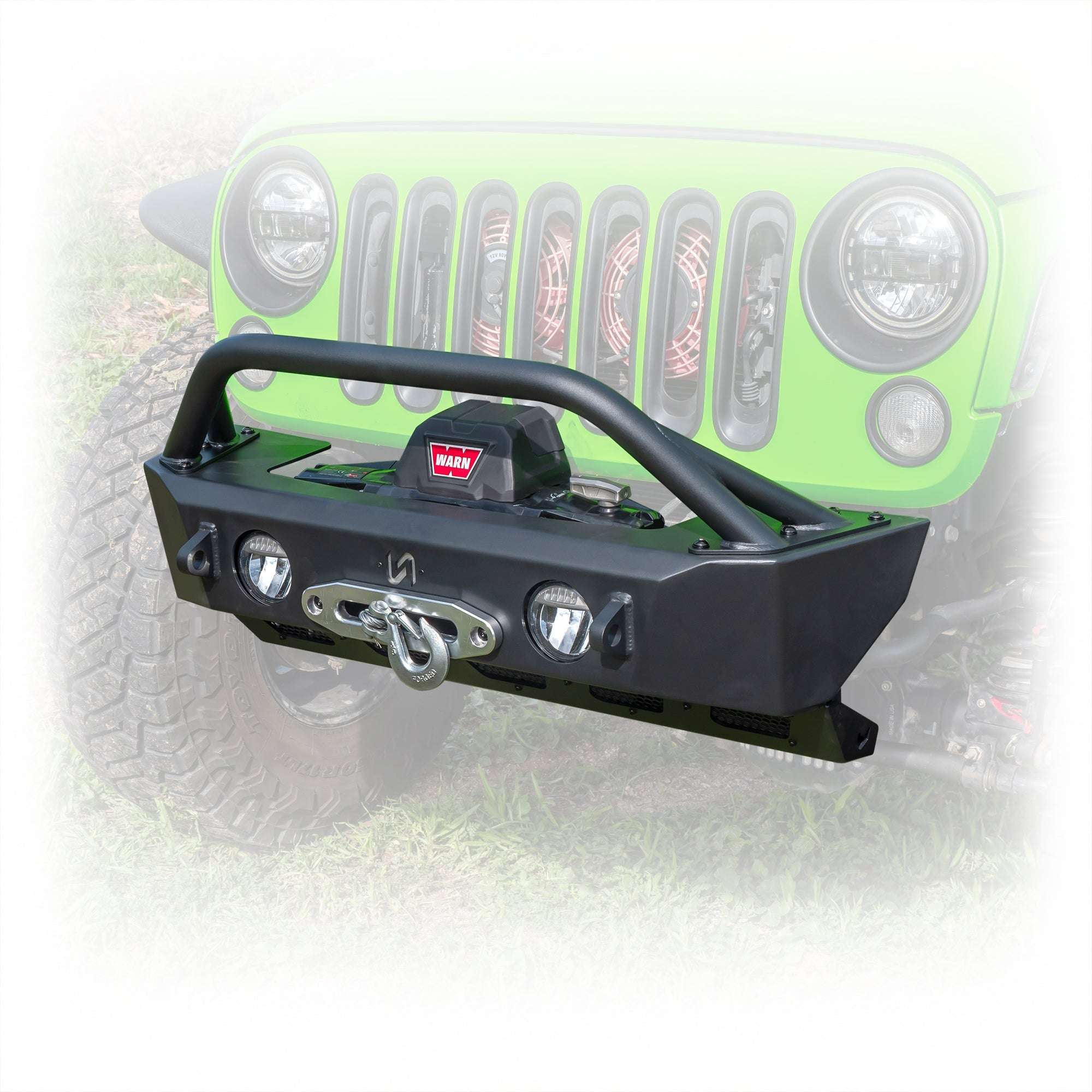 Jeep JK/JL/JT Front Bumper with Skid Plate & Recessed Winch Mount | 2007–2025 - Turn Offroad