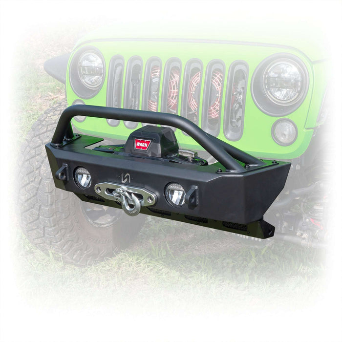 Jeep JK/JL/JT Front Bumper with Skid Plate & Recessed Winch Mount | 2007–2025 - Turn Offroad