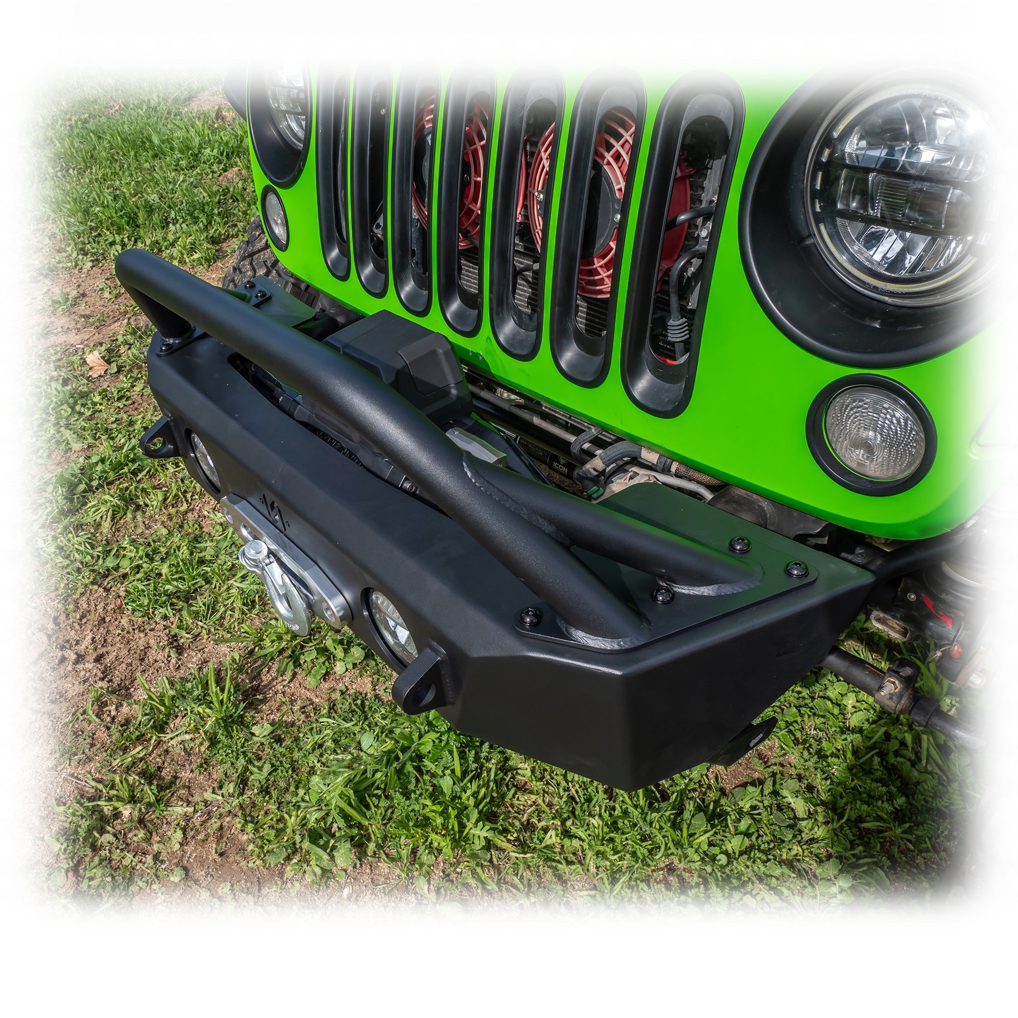 Jeep JK/JL/JT Front Bumper with Skid Plate & Recessed Winch Mount | 2007–2025 - Turn Offroad
