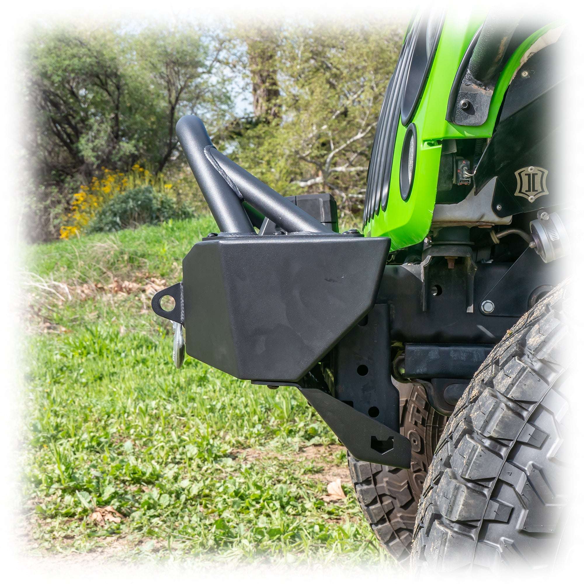 Jeep JK/JL/JT Front Bumper with Skid Plate & Recessed Winch Mount | 2007–2025 - Turn Offroad