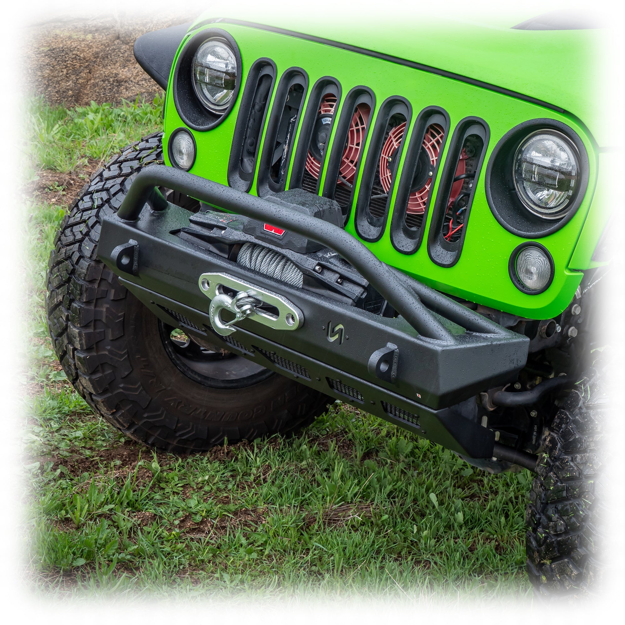 Jeep JK/JL/JT Front Bumper with Welded Bull Bar & Skid Plate | 2007–2025 - Turn Offroad