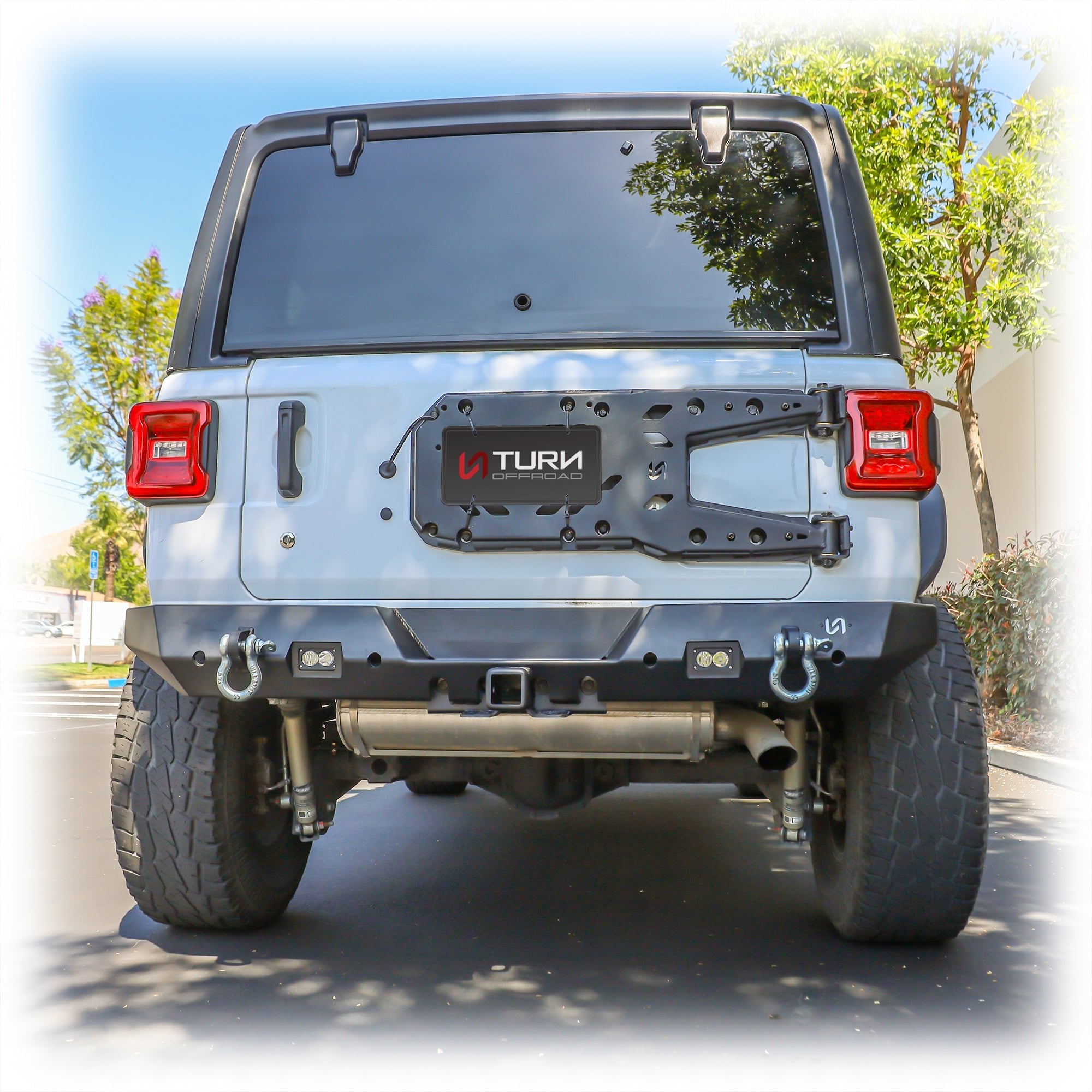 Jeep JL Rear Bumper with LED Pod Lights & Hitch Receiver | 2018–2025 - Turn Offroad