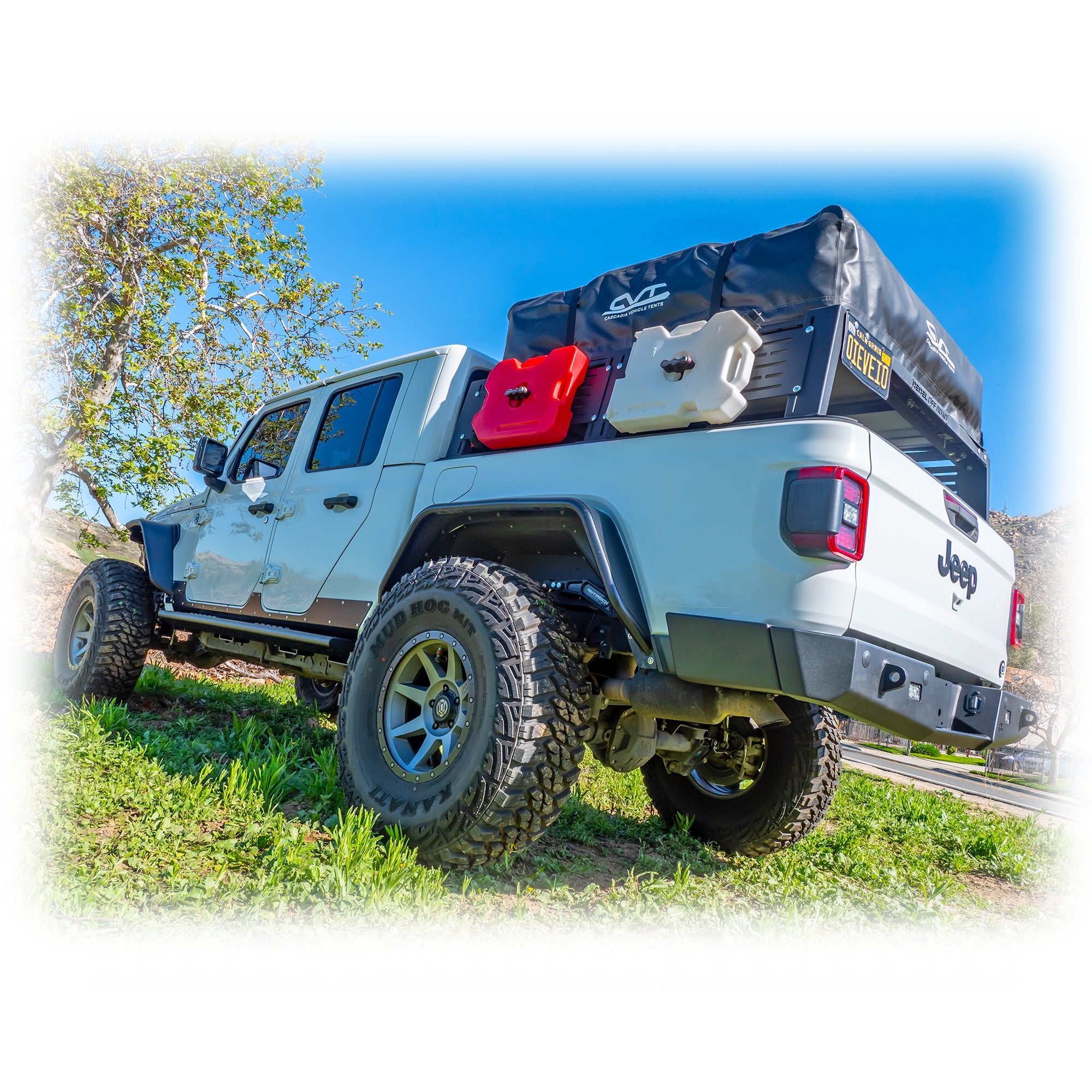 Jeep JT Gladiator Rear Bumper with Frame - Mounted Rock - Slider Wings | 2020–2025 - Turn Offroad