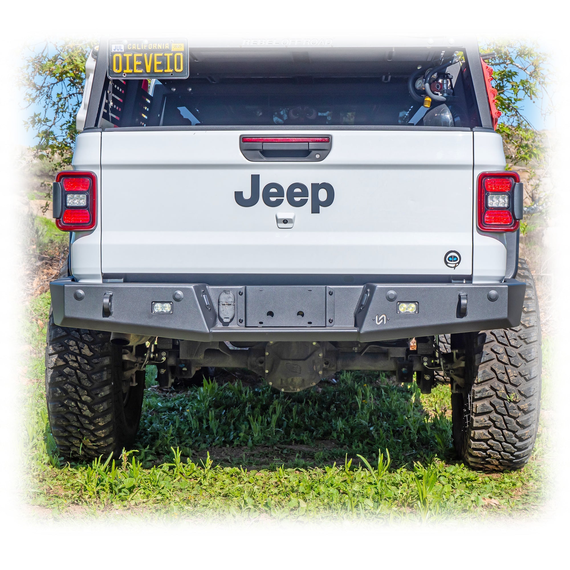 Jeep JT Gladiator Rear Bumper with Frame - Mounted Rock - Slider Wings | 2020–2025 - Turn Offroad