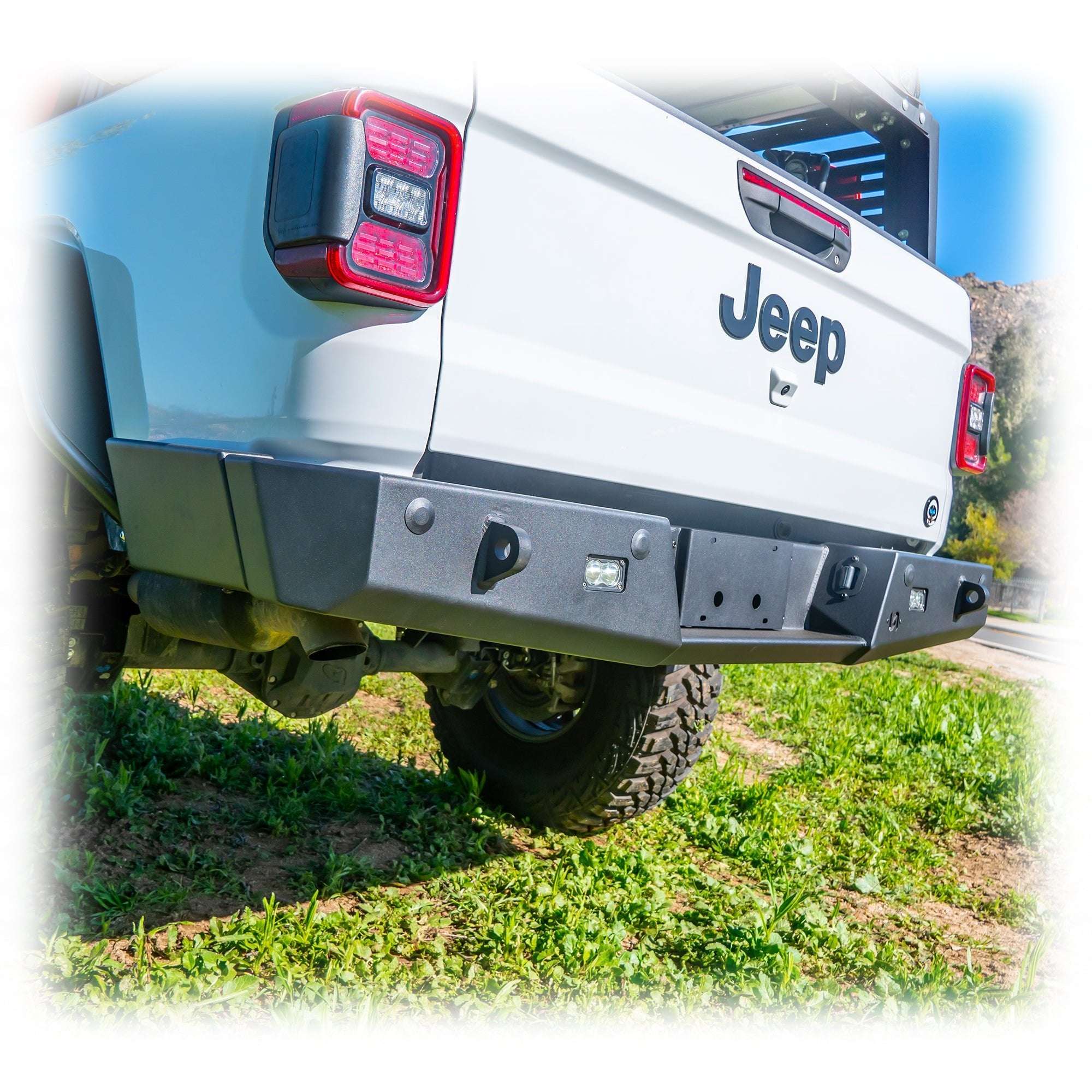 Jeep JT Gladiator Rear Bumper with Frame - Mounted Rock - Slider Wings | 2020–2025 - Turn Offroad