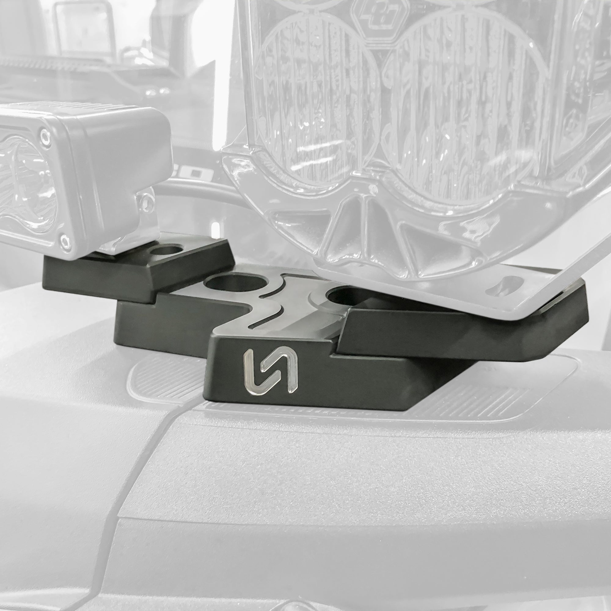 2021+ Ford Bronco Billet Mirror Light Mount (Pair) - Turn Offroad