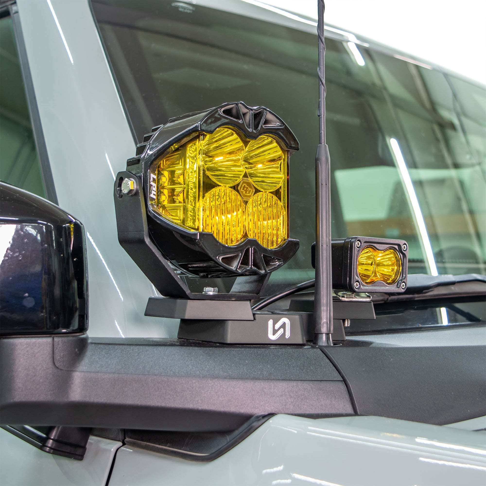 2021+ Ford Bronco Billet Mirror Light Mount (Pair) - Turn Offroad