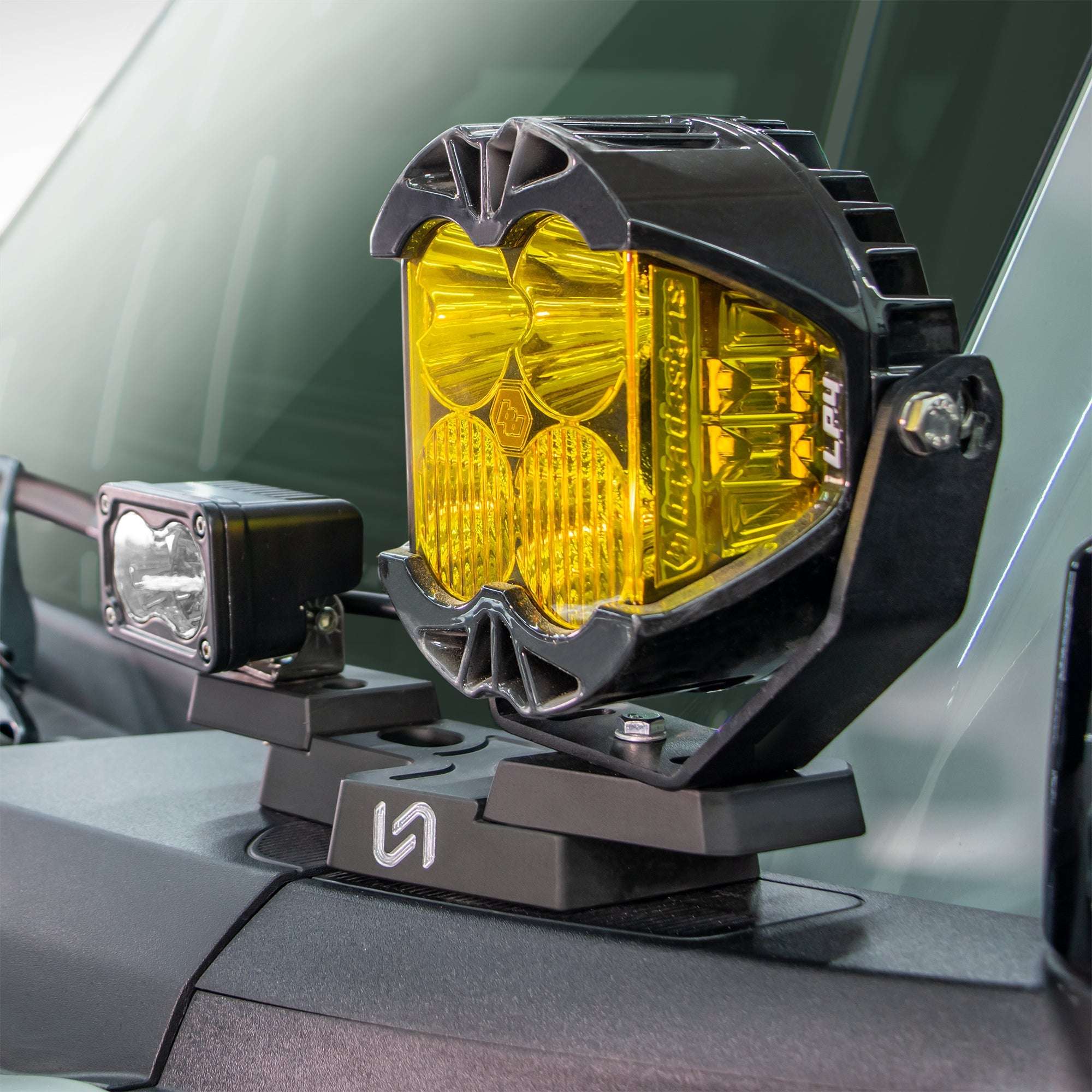 2021+ Ford Bronco Billet Mirror Light Mount (Pair) - Turn Offroad