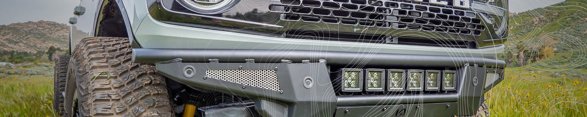 Bronco Front Bumper - Turn Offroad
