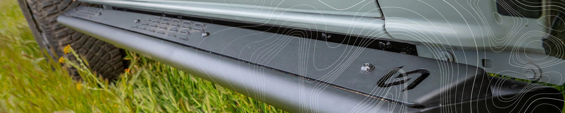 Bronco Rock Sliders & Side Steps - Turn Offroad