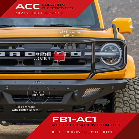 2021+ Ford Bronco ACC Relocation Bracket - Turn Offroad