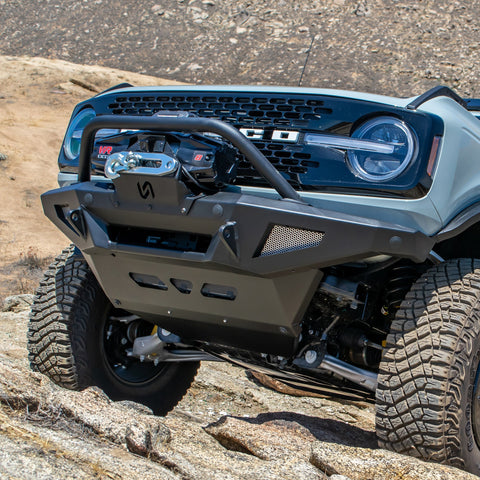 2021+ Ford Bronco Front Bumper Package | Bumper | Skid Plate | Winch Mount | Bull Bar - Turn Offroad