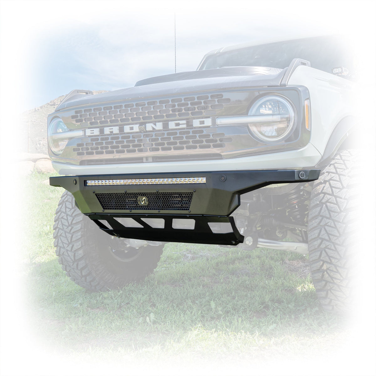 2021+ Ford Bronco Hyperlyte Front Bumper & Skid Plate - Turn Offroad
