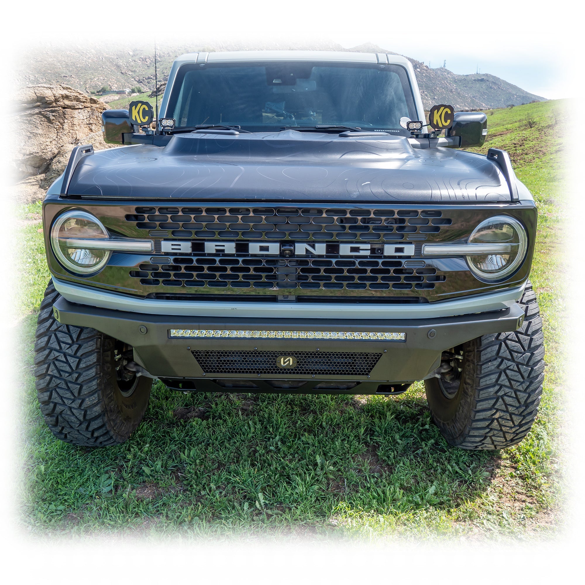 2021+ Ford Bronco Hyperlyte Front Bumper & Skid Plate - Turn Offroad