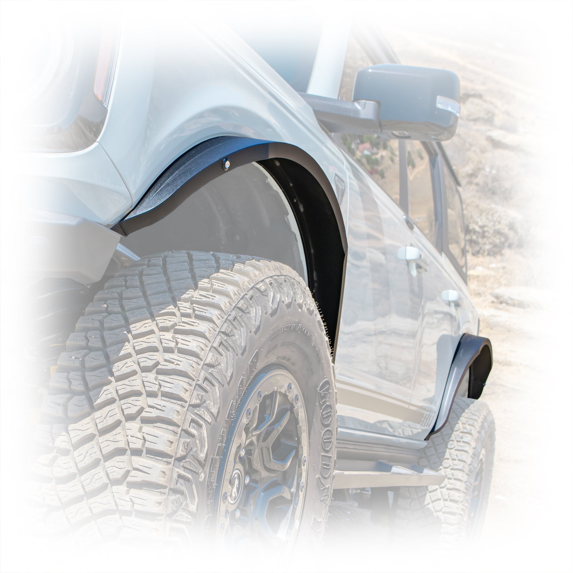 2021+ Ford Bronco Steel Fender Flares Kit w/ Marker Lights - Turn Offroad