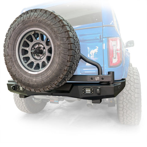 2021+ Ford Bronco Swing - Out Tire Carrier with Lights - Turn Offroad
