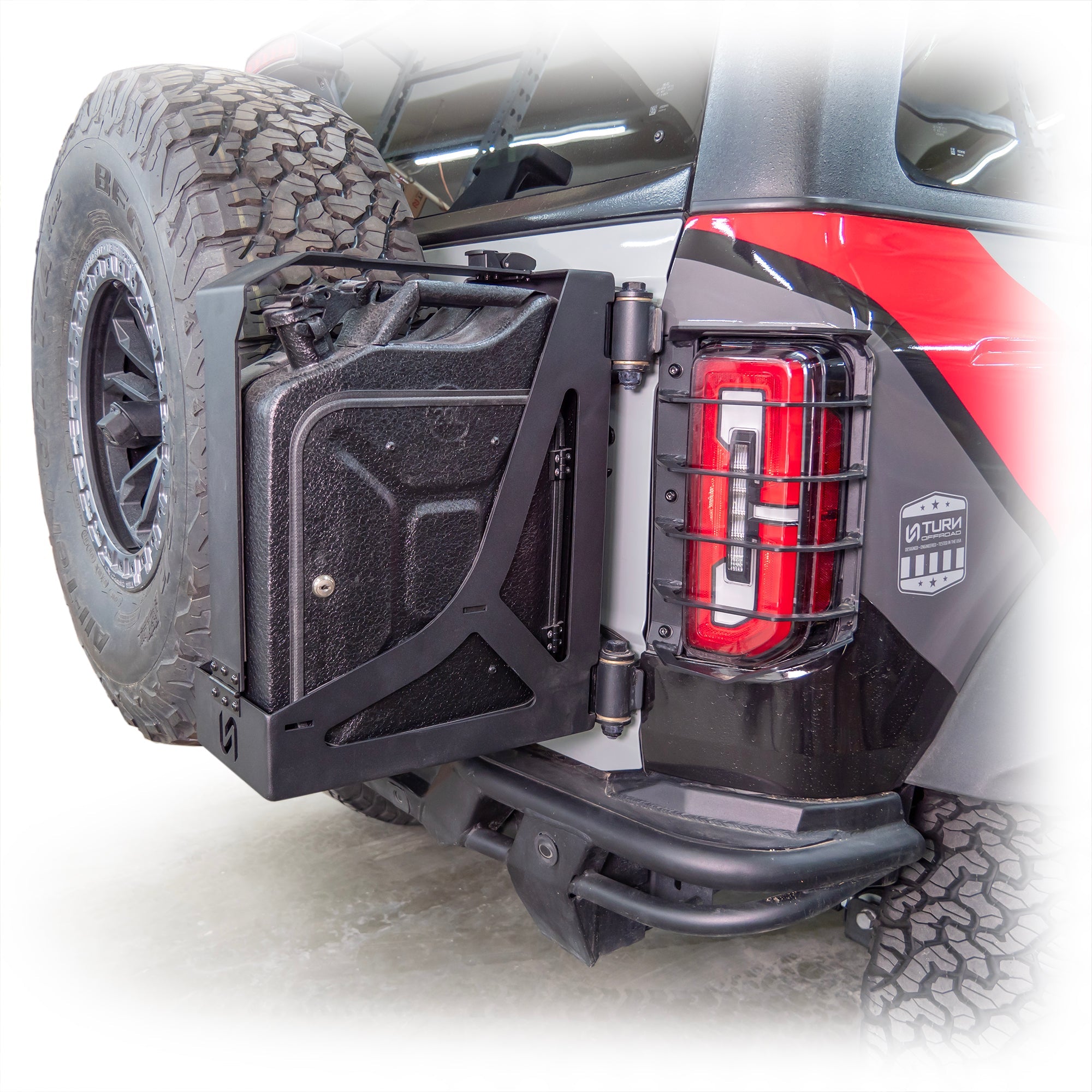 2021+ Ford Bronco Tailgate Jerry Can Mount - Turn Offroad