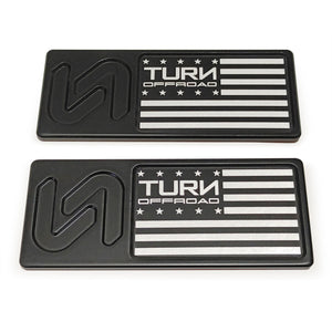 Turn Offroad Bronco Billet Hardtop Badge with TOR Flag