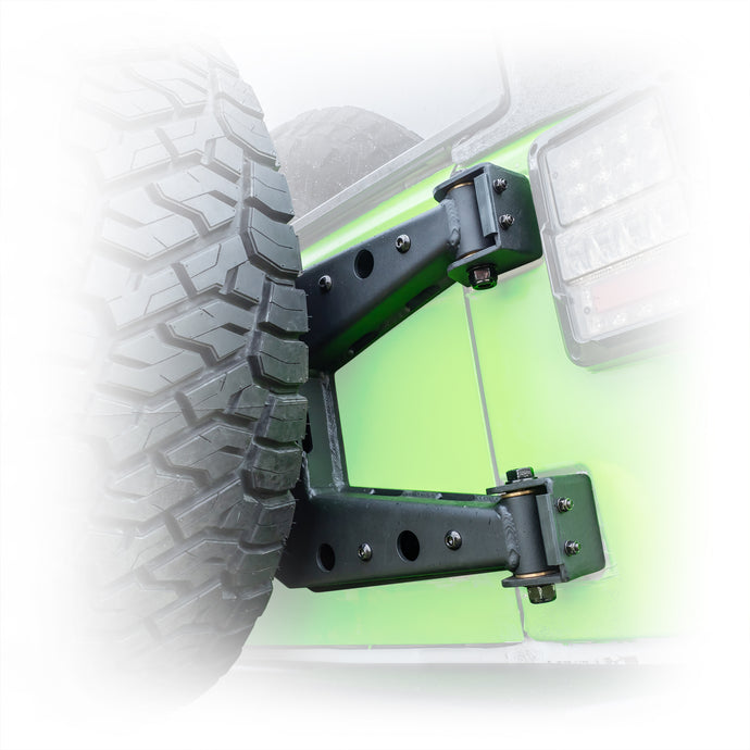 Jeep JK Tire Carrier + Tailgate Reinforcement | 2007–2018
