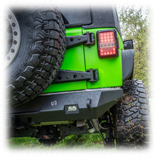 Load image into Gallery viewer, Jeep JK Rear Bumper with LED Pod Lights &amp; Hitch Receiver | 2007–2018