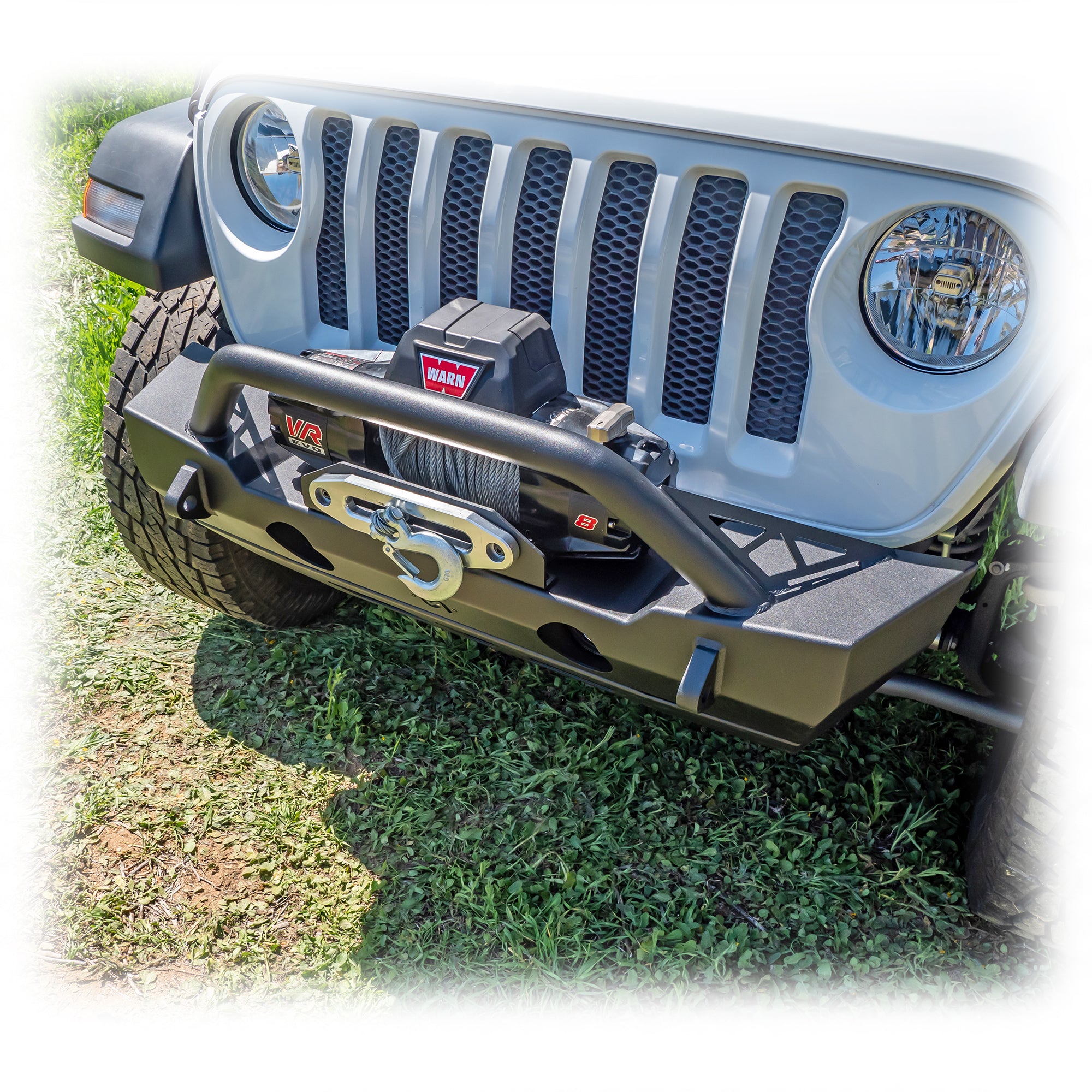 Jeep JK/JL/JT Front Bumper with Bolt-On Bull Bar & Skid Plate | 2007–2025
