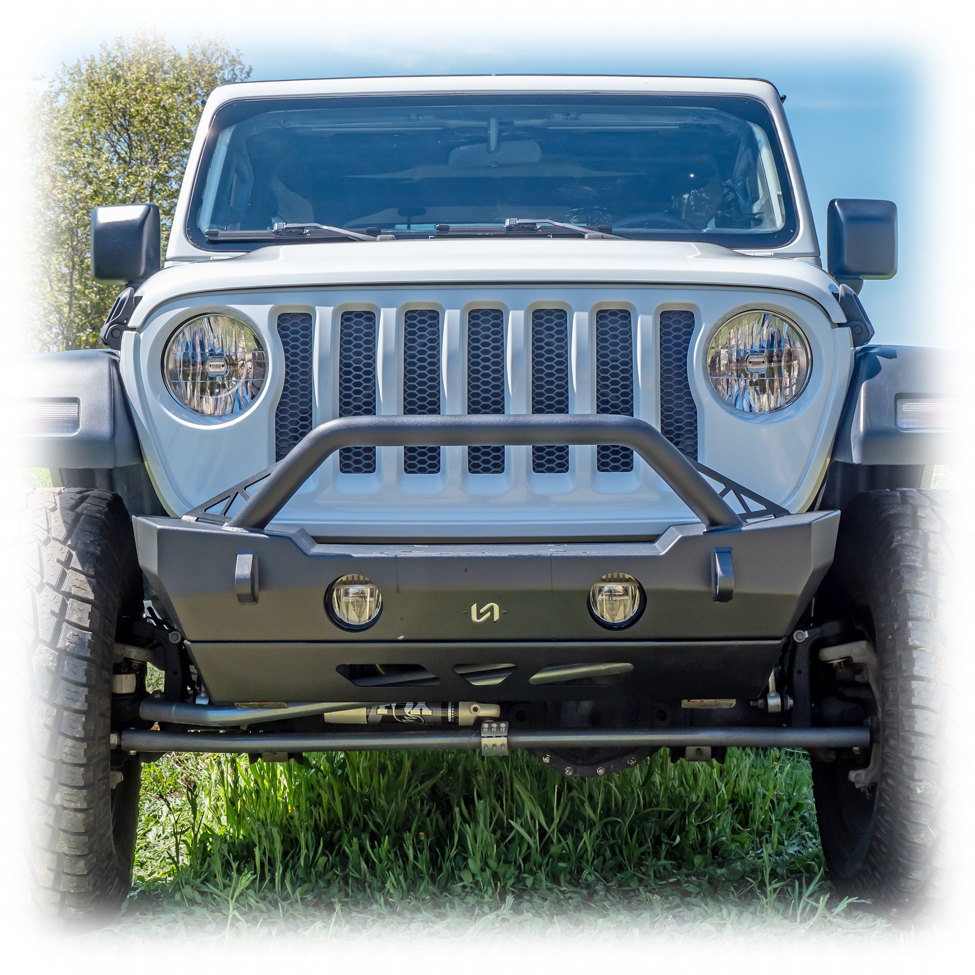 Jeep JK/JL/JT Front Bumper with Bolt-On Bull Bar & Skid Plate | 2007–2025