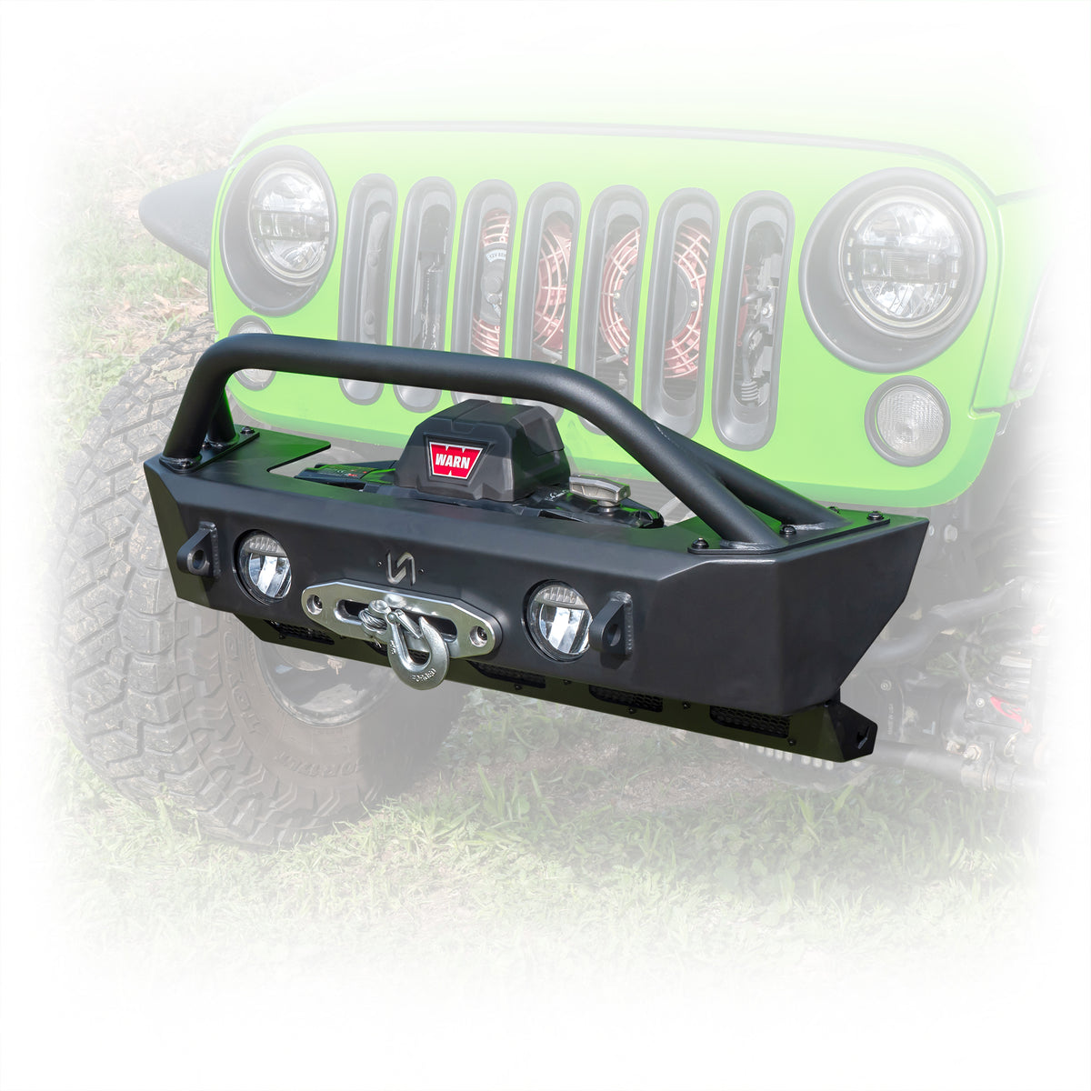 Jeep JK/JL/JT Front Bumper with Skid Plate & Recessed Winch Mount | 2007–2025