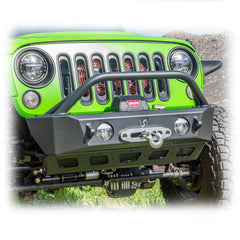 Jeep JK/JL/JT Front Bumper with Skid Plate & Recessed Winch Mount | 2007–2025