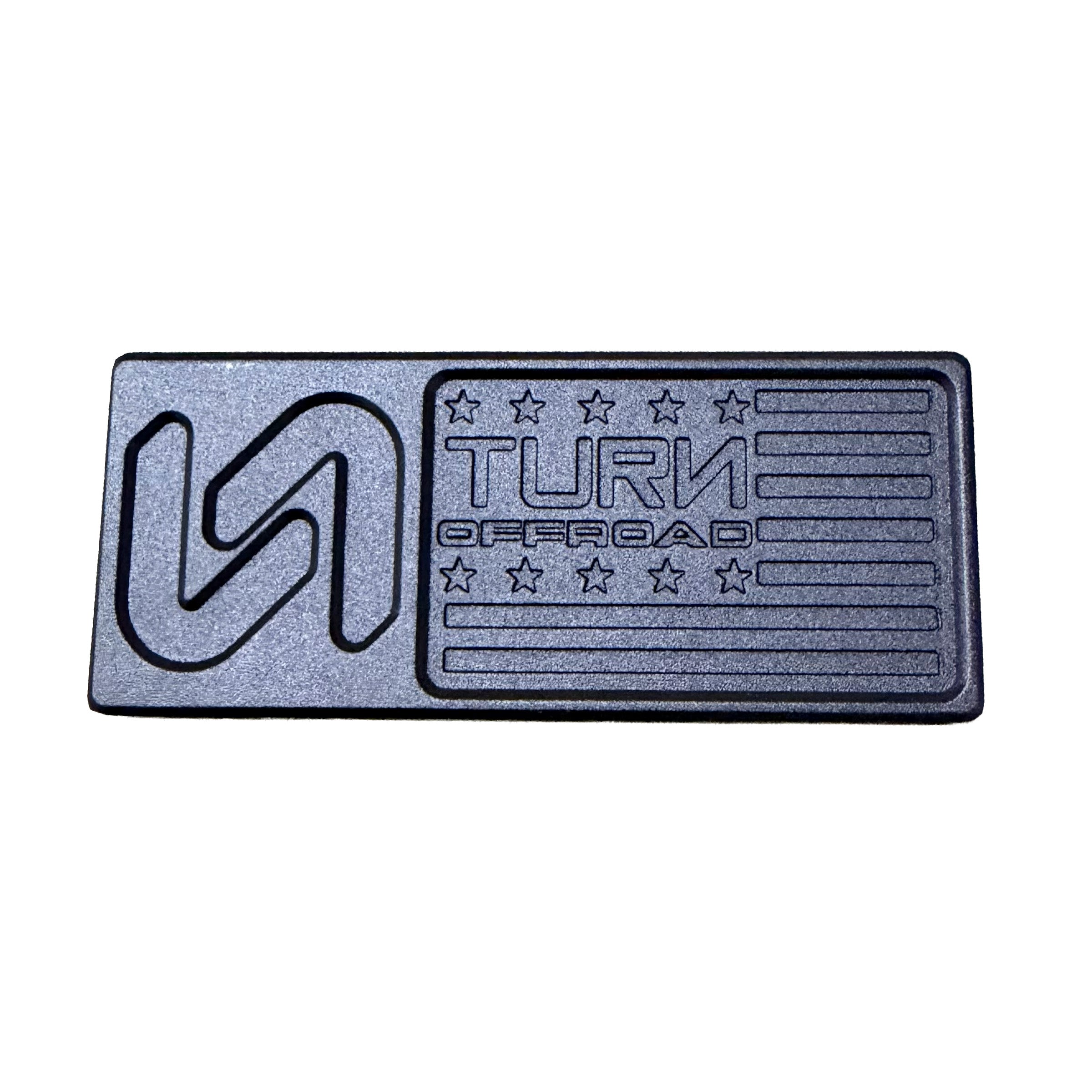 Turn Offroad Bronco Billet Hardtop Badge with TOR Flag