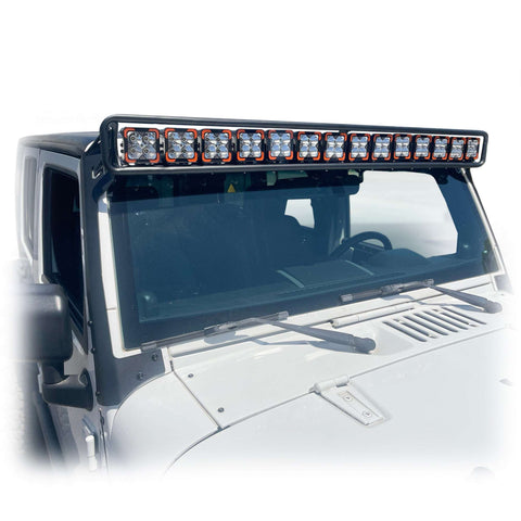 Baja Windshield Light Mount for Jeep Wrangler JK - Turn Offroad