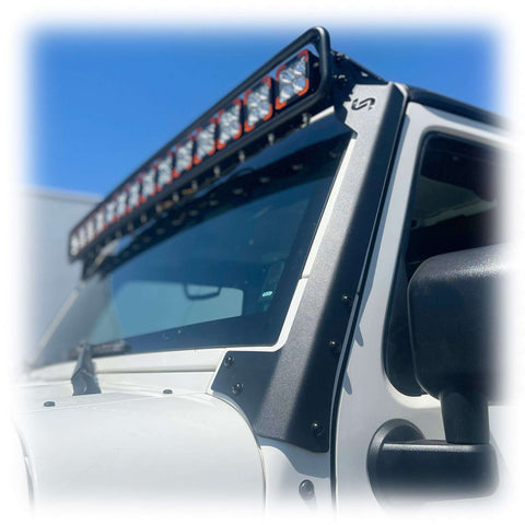 Baja Windshield Light Mount for Jeep Wrangler JK - Turn Offroad