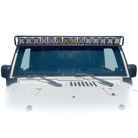 Baja Windshield Light Mount for Jeep Wrangler JK - Turn Offroad