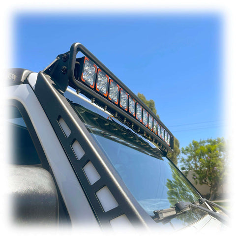 Baja Windshield Light Mount for Jeep Wrangler JL - Turn Offroad