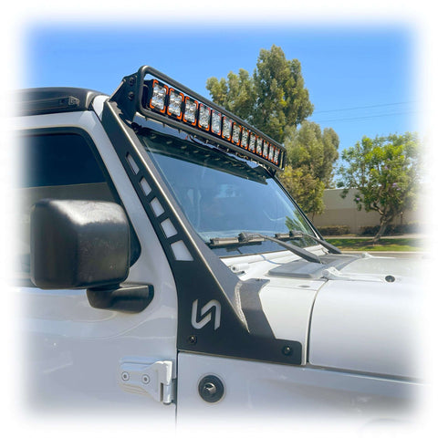 Baja Windshield Light Mount for Jeep Wrangler JL - Turn Offroad