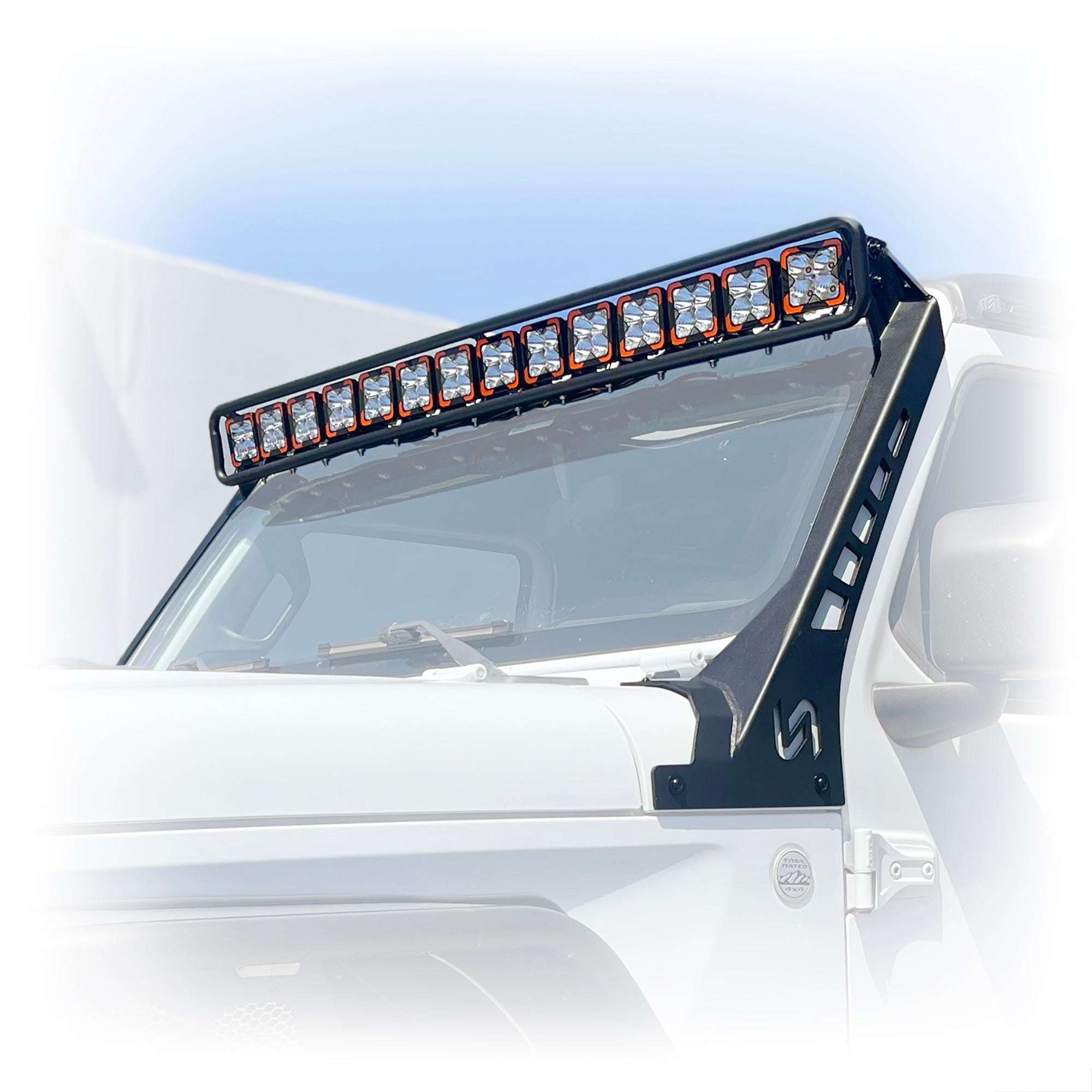 Baja Windshield Light Mount for Jeep Wrangler JL - Turn Offroad
