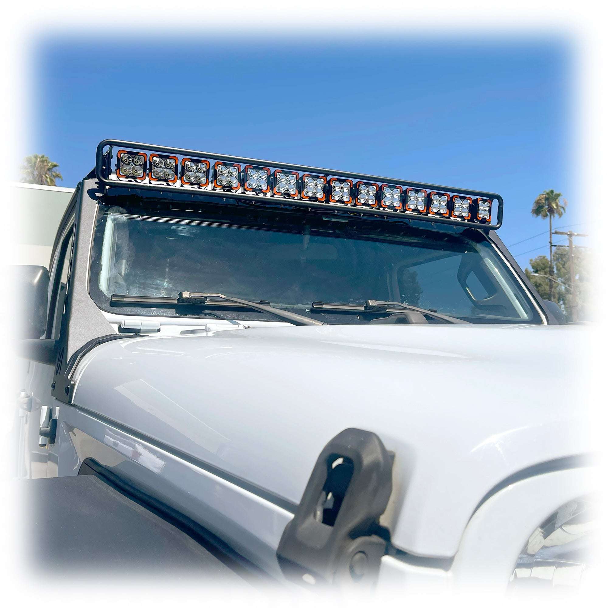 Baja Windshield Light Mount for Jeep Wrangler JL - Turn Offroad
