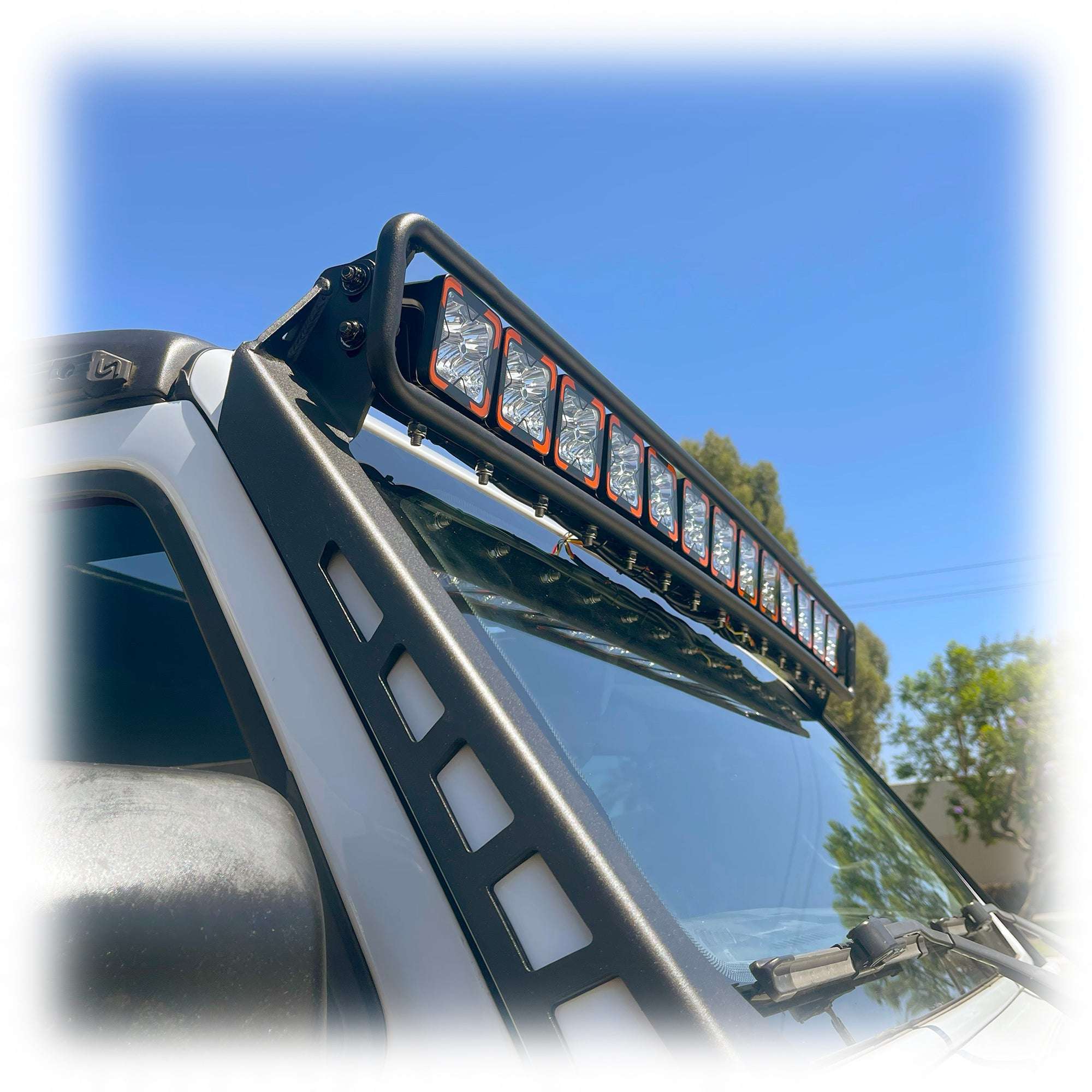 Baja Windshield Light Mount for Jeep Wrangler JL - Turn Offroad