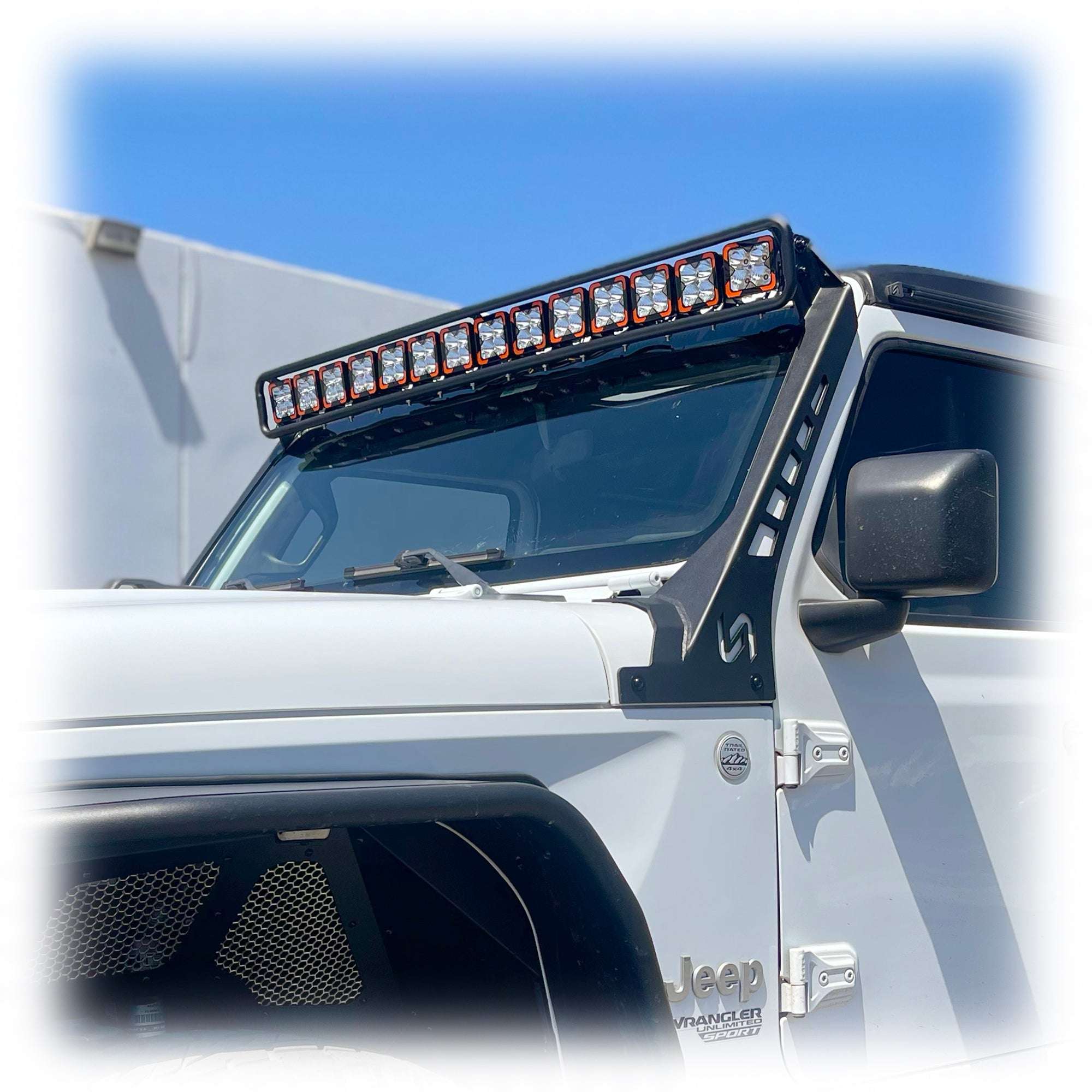 Baja Windshield Light Mount for Jeep Wrangler JL - Turn Offroad
