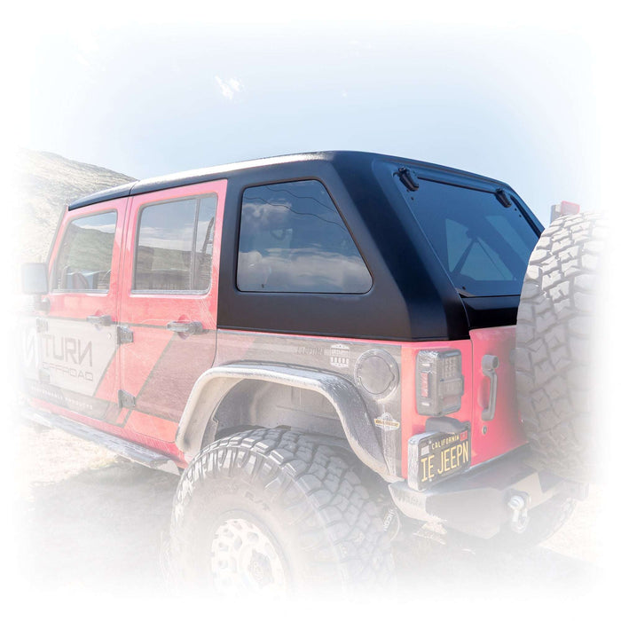 Fastback Hard Top for 2007 - 2018 Jeep JKU | w/ Removable Targa Panel - Turn Offroad