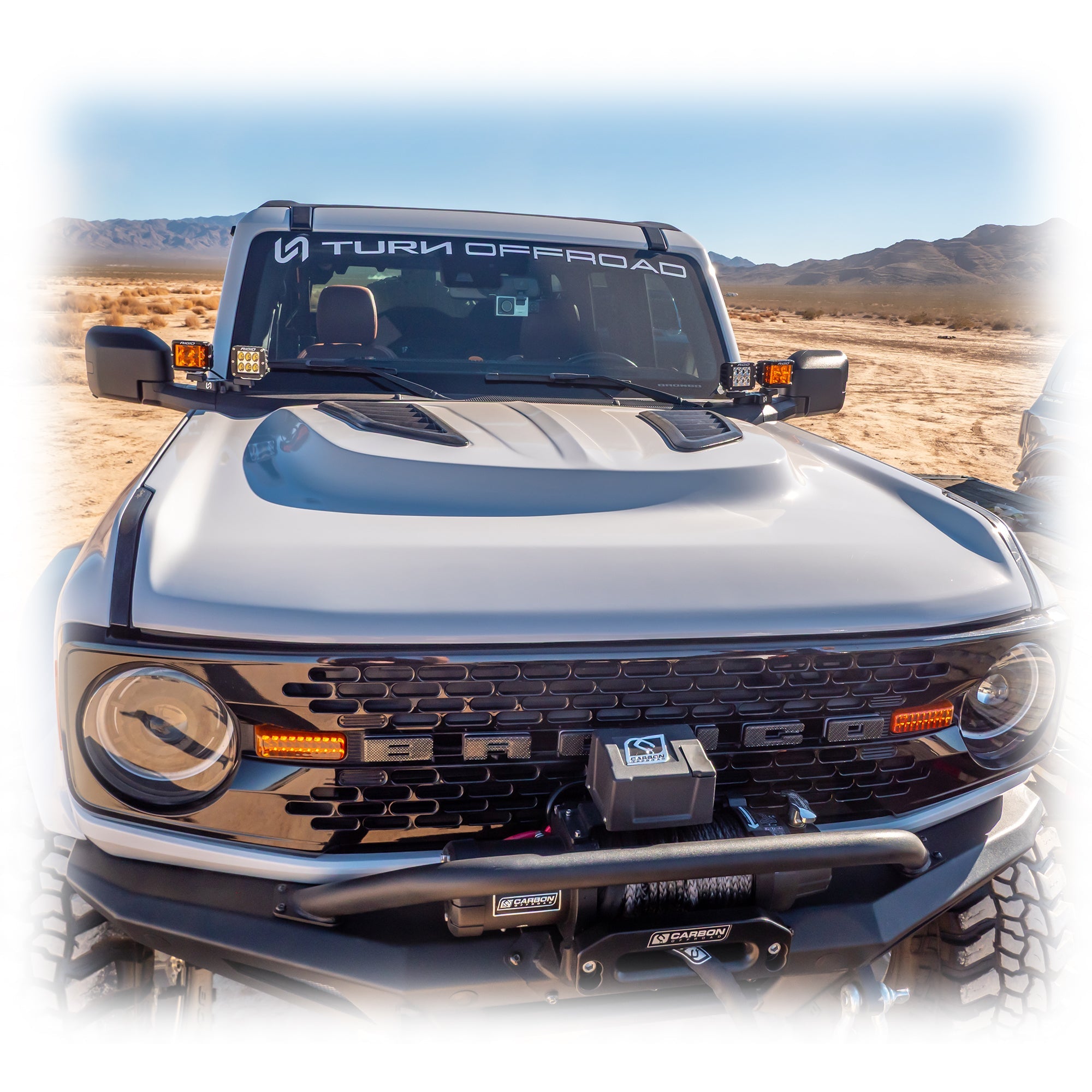 Heat Extraction Fiberglass Hood for Ford Bronco - Turn Offroad